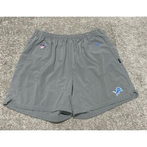 Nike NFL Detroit Lions‎ Player Issue Training Shorts Mens 4XL Big Dri fit  Gray